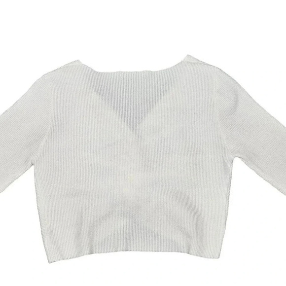 Active USA cropped long sleeve sweater‎ size S White - Picture 2 of 6